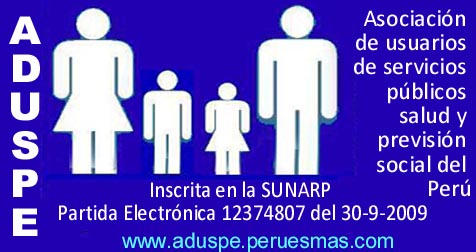 ADUSPE Defensa usuarios consumidores servicios publicos salud Peru